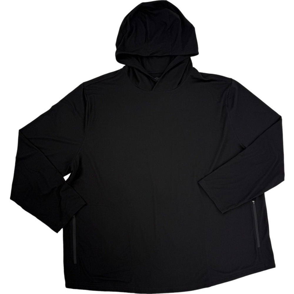 FRESH CLEAN THREADS 3XL Black Tech Pullover Hoodie Zipper Pockets Activewear - Picture 3 of 10